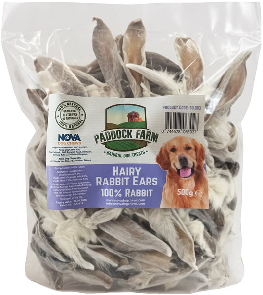 Paddock Farm - Hairy Rabbit Ears 500g - Buy Online SPR Centre UK