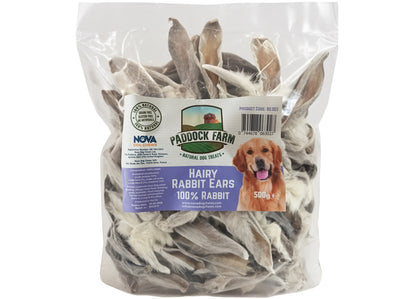 Paddock Farm - Hairy Rabbit Ears 500g - Buy Online SPR Centre UK