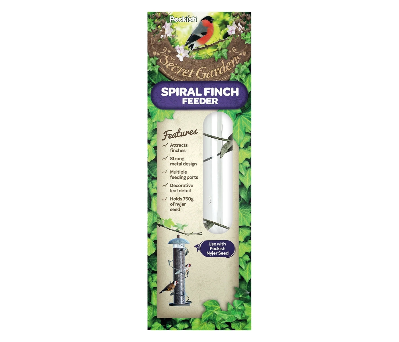 Peckish - Secret Garden Spiral Finch Feeder - Buy Online SPR Centre UK