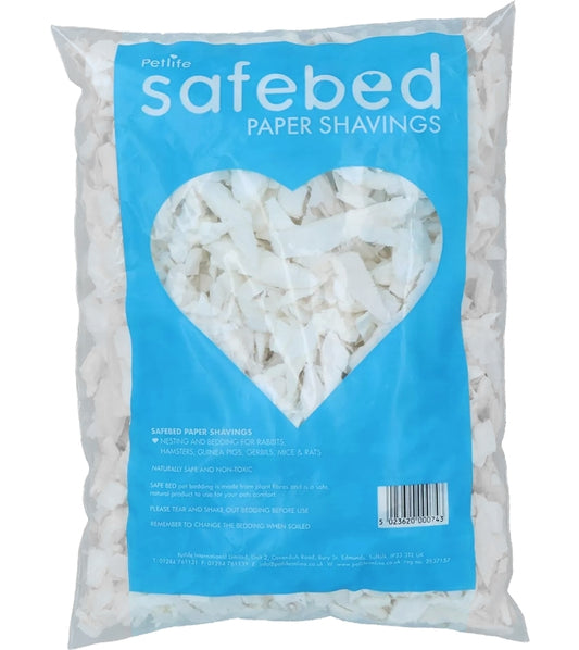 Petlife - Safebed Paper Shavings 100g - Buy Online SPR Centre UK