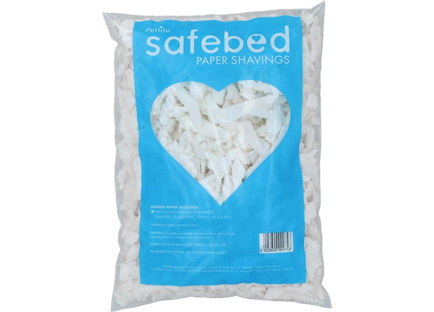 Petlife - Safebed Paper Shavings 100g - Buy Online SPR Centre UK