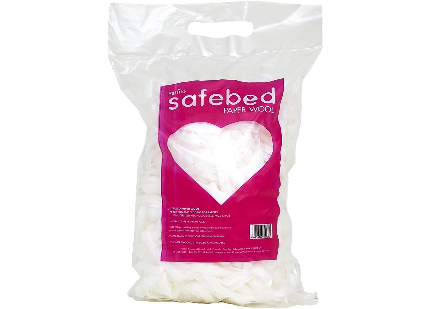 Petlife - Safebed Paper Wool Bedding - Carry Home Bag - Buy Online SPR Centre UK