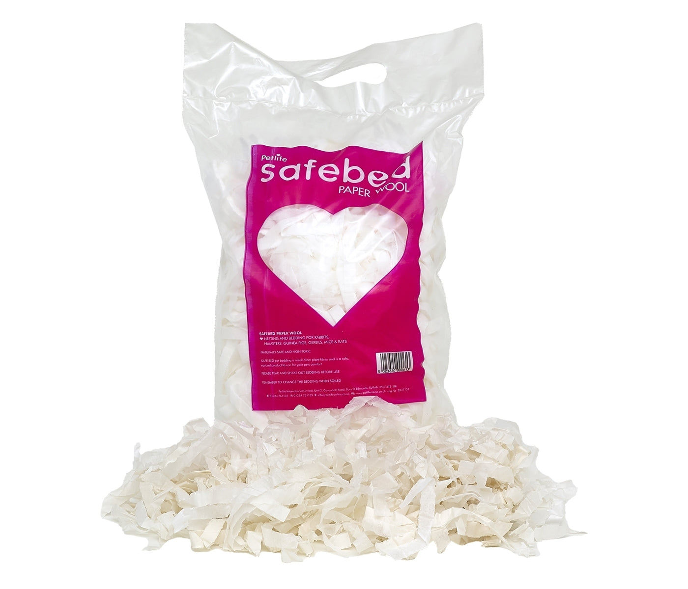 Petlife - Safebed Paper Wool Bedding - Carry Home Bag - Buy Online SPR Centre UK