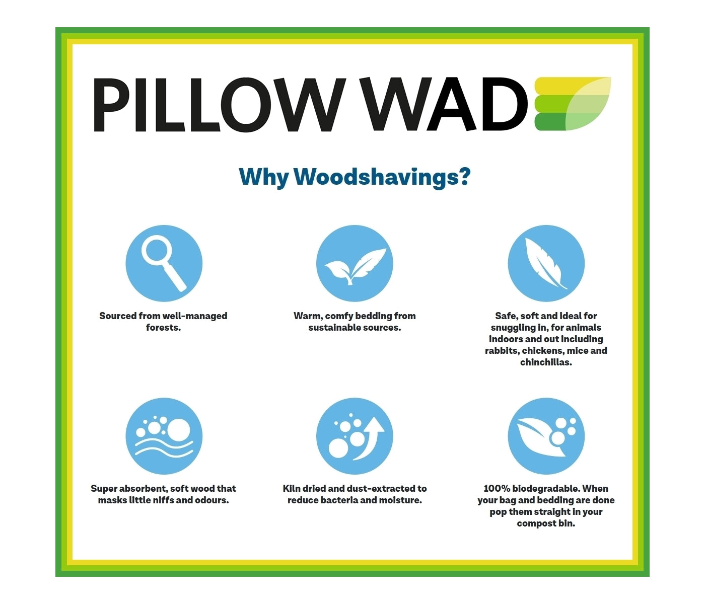 Pillow Wad - Woodshavings (Handy) 1.5kg - Buy Online SPR Centre UK