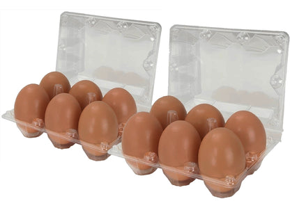 Recycled Plastic Egg Boxes for Jumbo Eggs (2 x Half Dozen Boxes) - Buy Online SPR Centre UK
