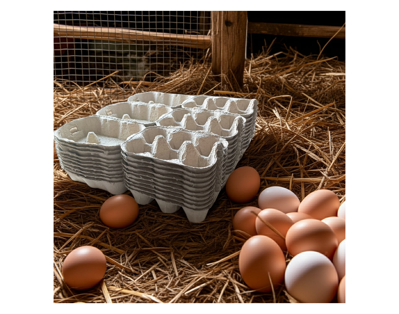 100% Recycled Fibre Egg Boxes - Layer of 3 Boxes - Buy Online SPR Centre UK