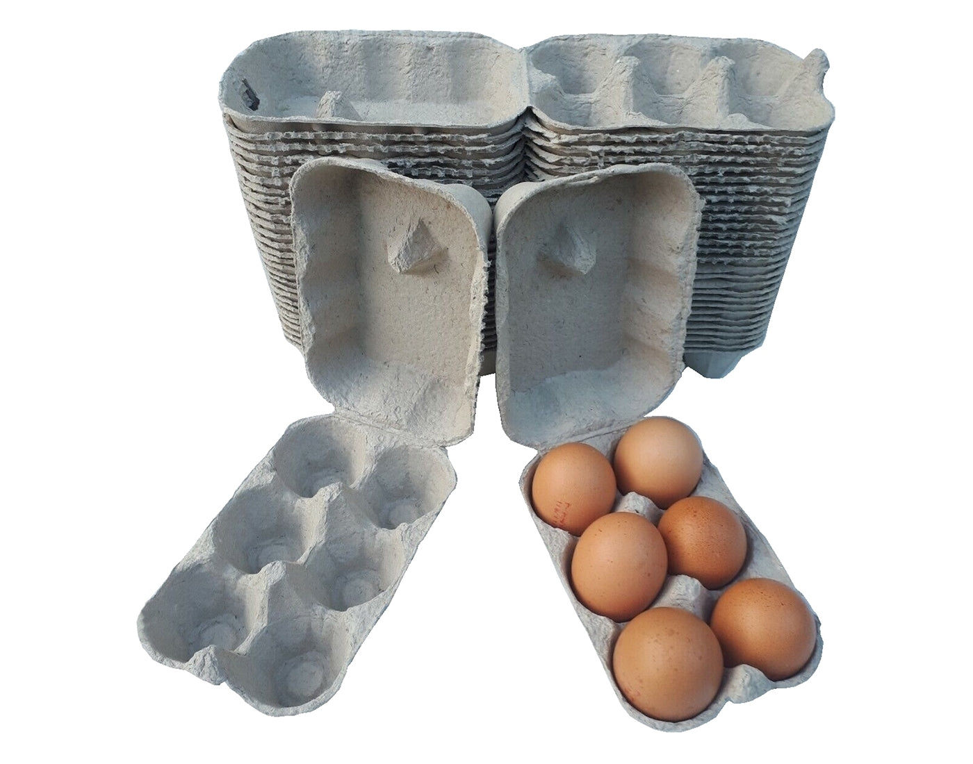 100% Recycled Fibre Egg Boxes - Layer of 3 Boxes - Buy Online SPR Centre UK