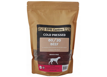 SPR - Cold Pressed 80/20 Beef Dog Food (Grain Free) 2kg - Buy Online SPR Centre UK