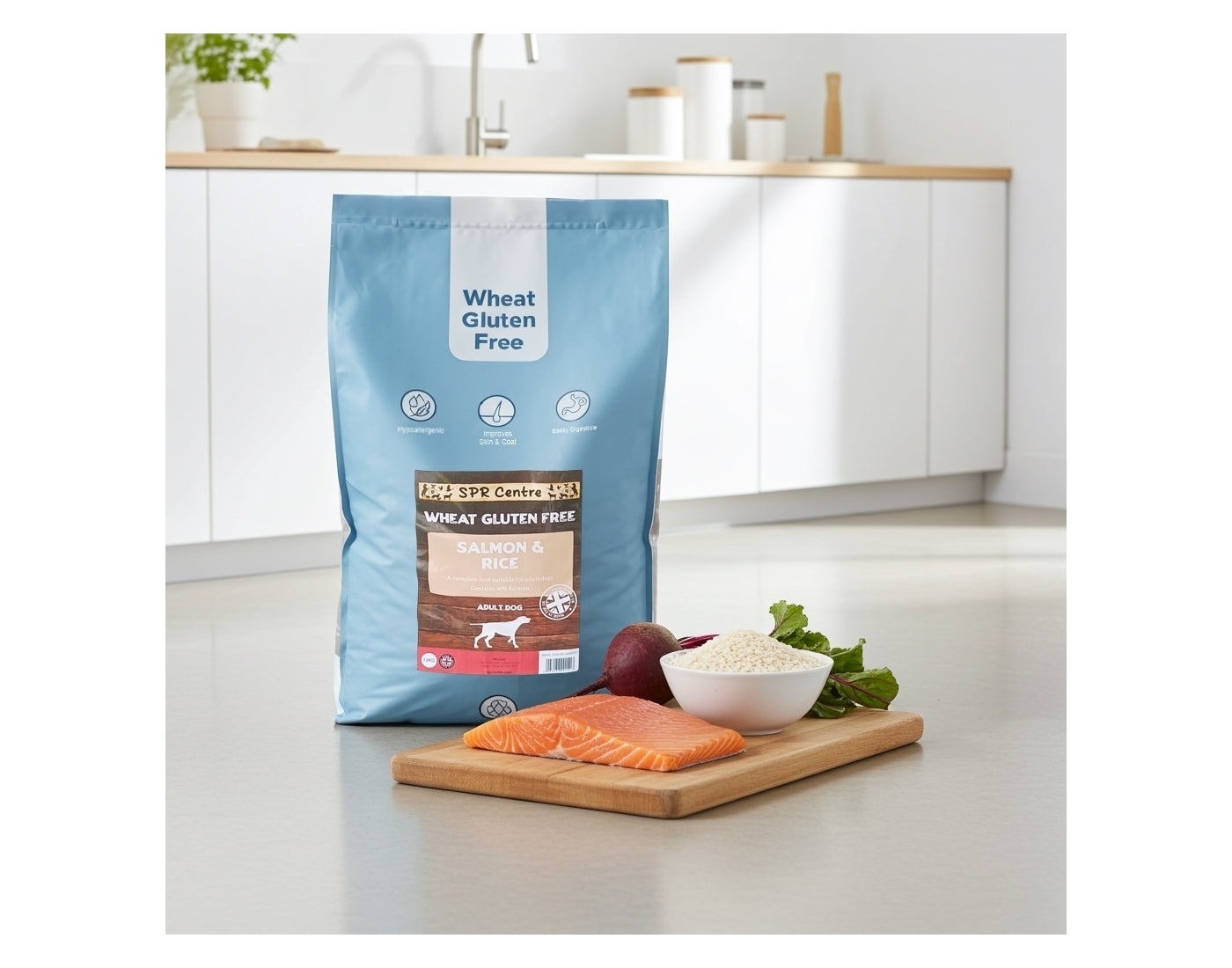 SPR - Gluten Free Salmon & Rice Dog Food - Buy Online SPR Centre UK
