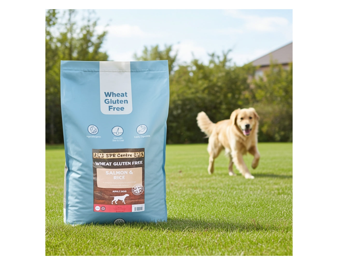 SPR - Gluten Free Salmon & Rice Dog Food - Buy Online SPR Centre UK