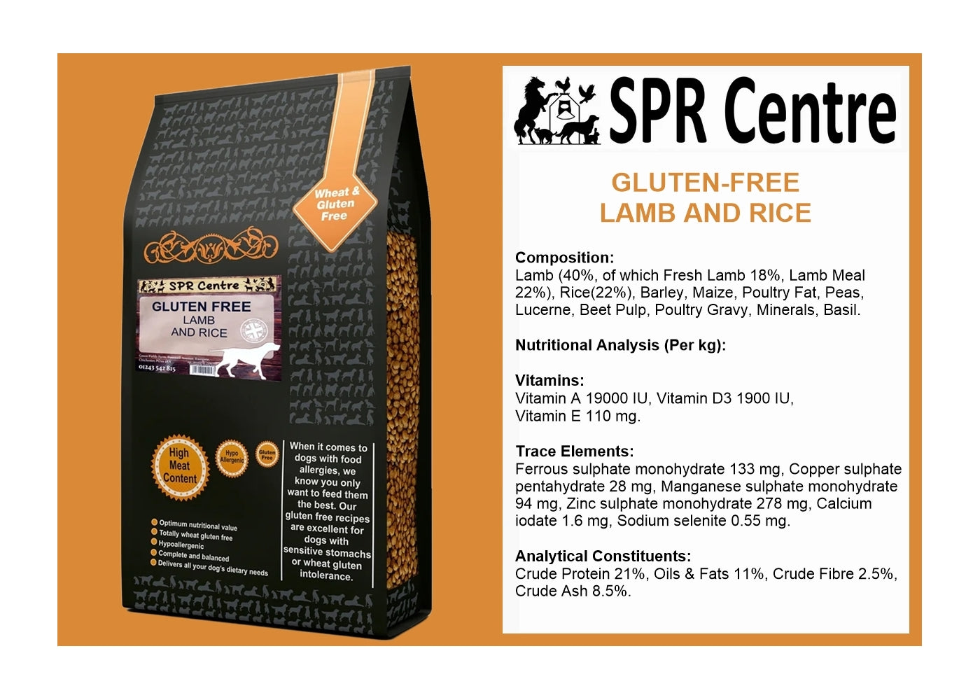 SPR - Gluten Free Lamb & Rice Dog Food