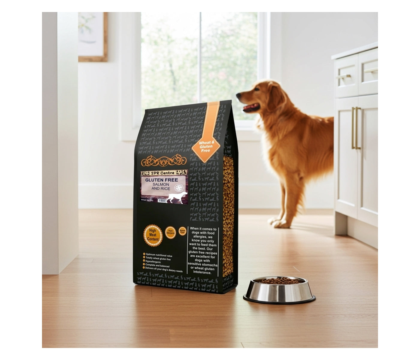 SPR - Gluten Free Salmon & Rice Dog Food - Buy Online SPR Centre UK
