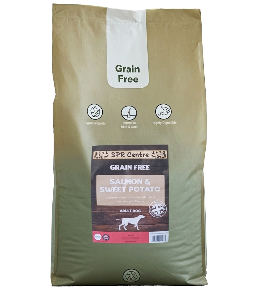 SPR - Grain Free Salmon & Sweet Potato Dog Food - Buy Online SPR Centre UK