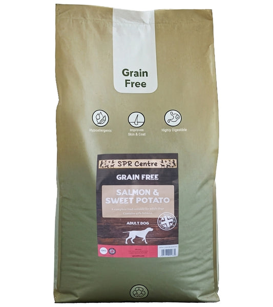 SPR - Grain Free Salmon & Sweet Potato Dog Food - Buy Online SPR Centre UK