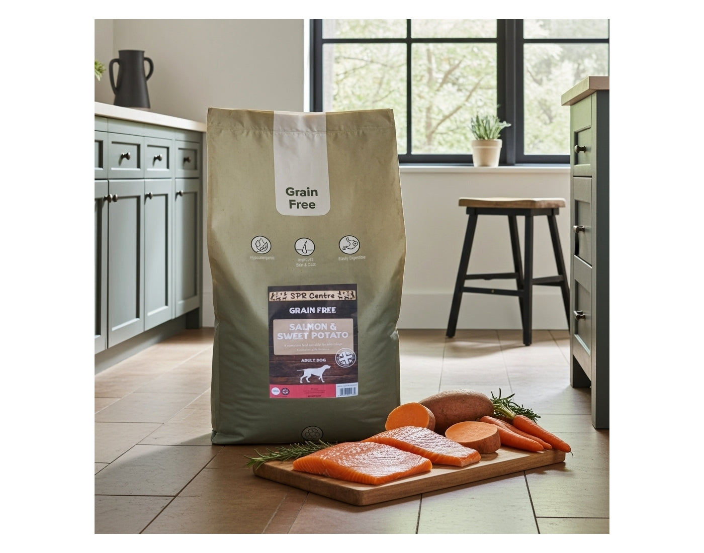 SPR - Grain Free Salmon & Sweet Potato Dog Food - Buy Online SPR Centre UK
