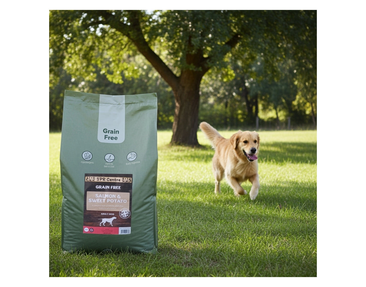 SPR - Grain Free Salmon & Sweet Potato Dog Food - Buy Online SPR Centre UK