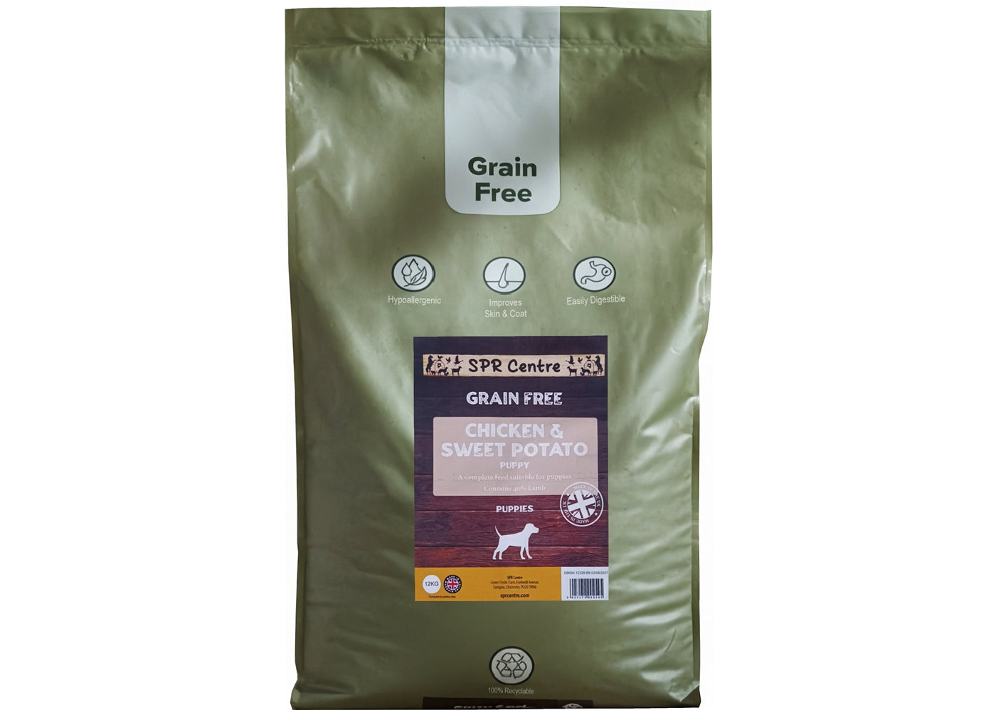 SPR - Grain Free Puppy Food - Chicken & Sweet Potato - Buy Online SPR Centre UK