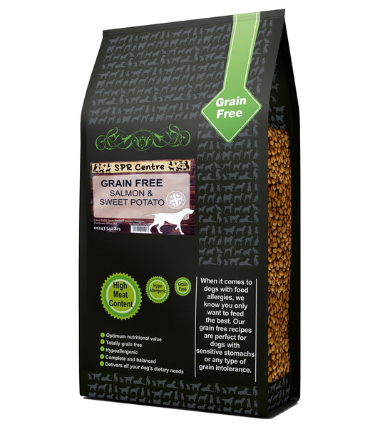 SPR - Grain Free Salmon & Sweet Potato Dog Food - Buy Online SPR Centre UK