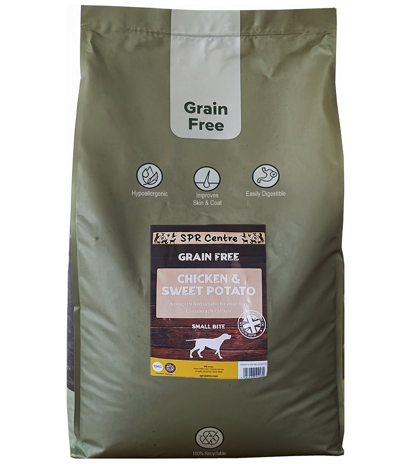 SPR - Grain Free 'Small Bite' Chicken & Sweet Potato Dog Food - Buy Online SPR Centre UK