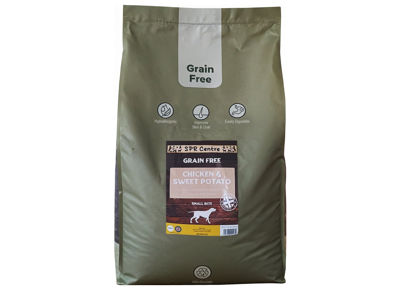 SPR - Grain Free 'Small Bite' Chicken & Sweet Potato Dog Food - Buy Online SPR Centre UK
