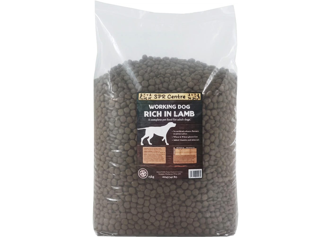 SPR - Rich in Lamb Working Dog Food 15kg - Buy Online SPR Centre UK
