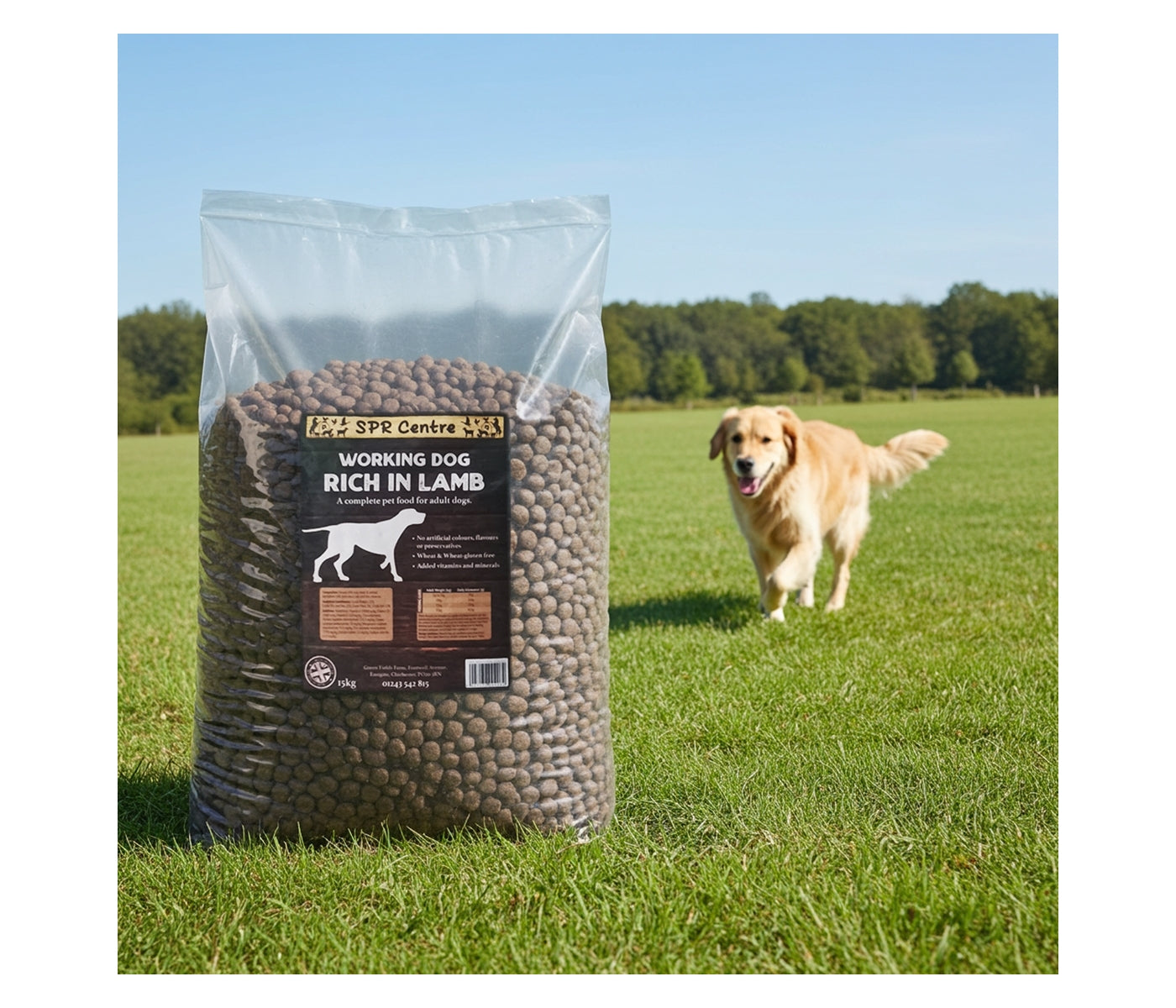SPR - Rich in Lamb Working Dog Food 15kg - Buy Online SPR Centre UK