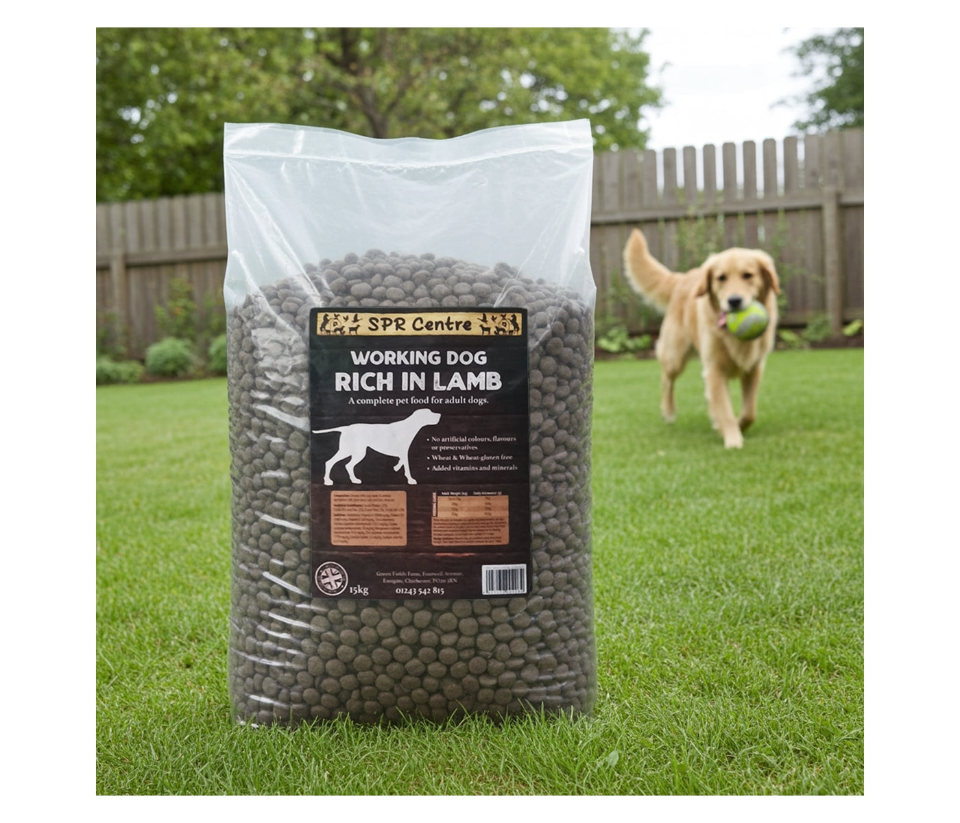 SPR - Rich in Lamb Working Dog Food 15kg - Buy Online SPR Centre UK