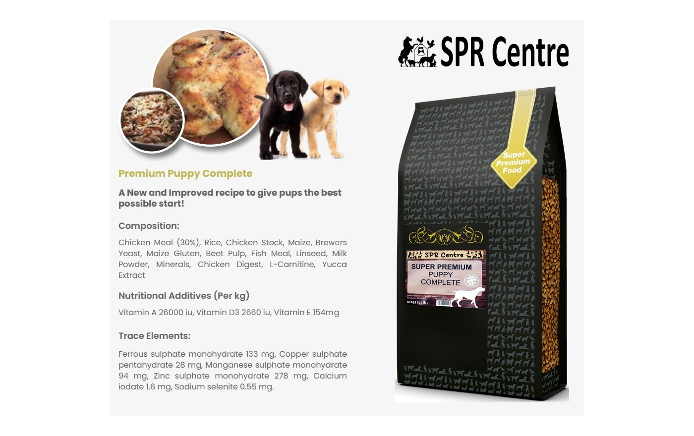 SPR - Premium Puppy Complete | Dog Food - Buy Online SPR Centre UK