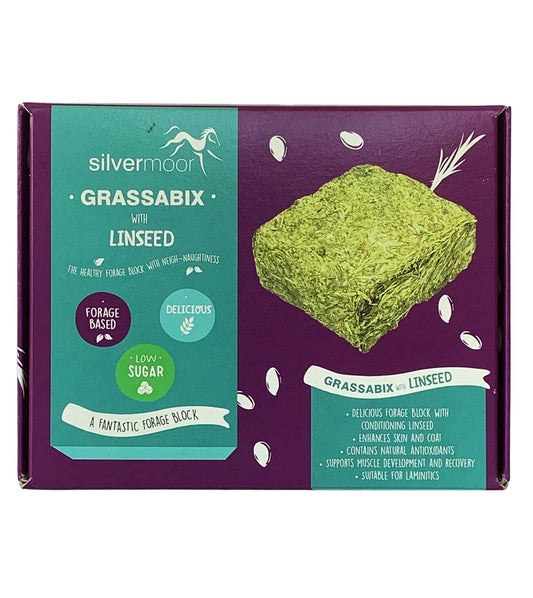 Silvermoor - Grassabix with Linseed 1kg | Forgae Block for Horses - Buy Online SPR Centre UK