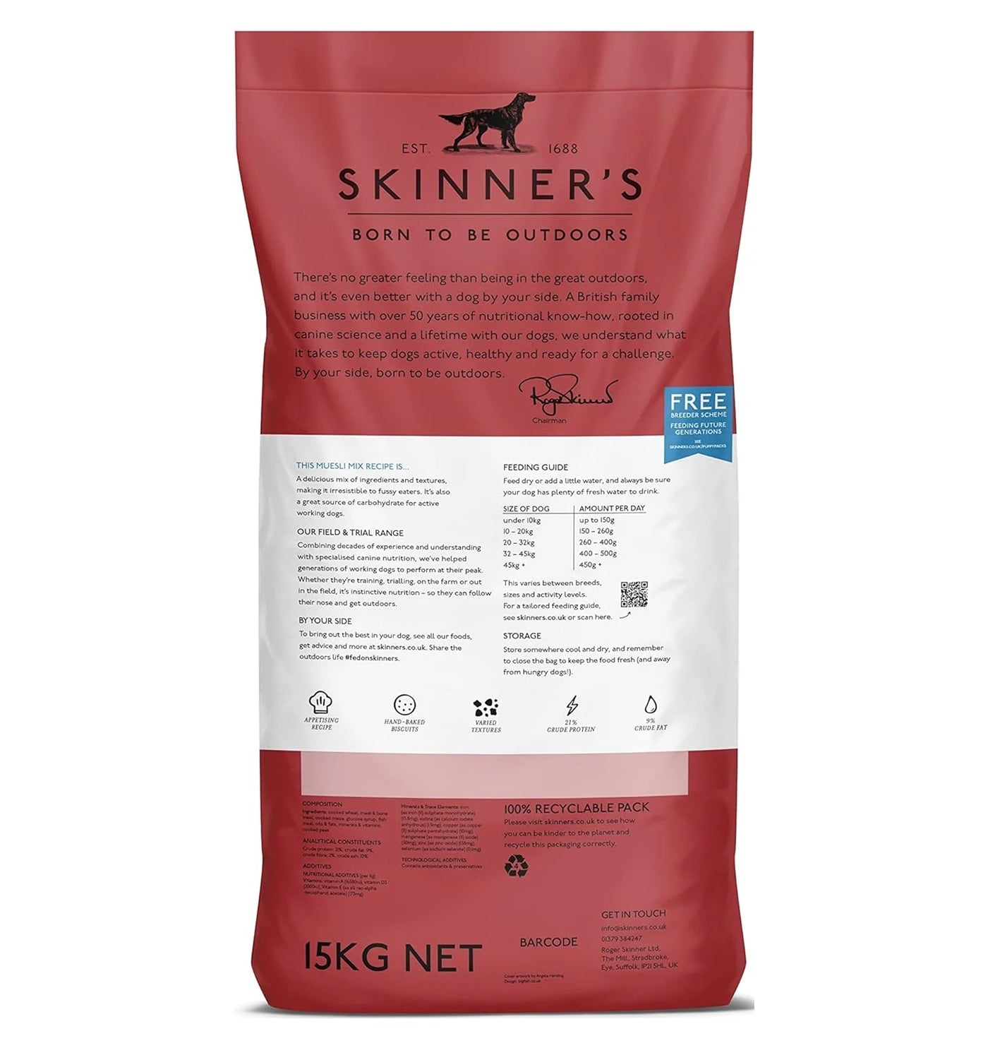 Skinner's - Field & Trial Muesli Mix 15kg - *VAT Free* - Buy Online SPR Centre UK
