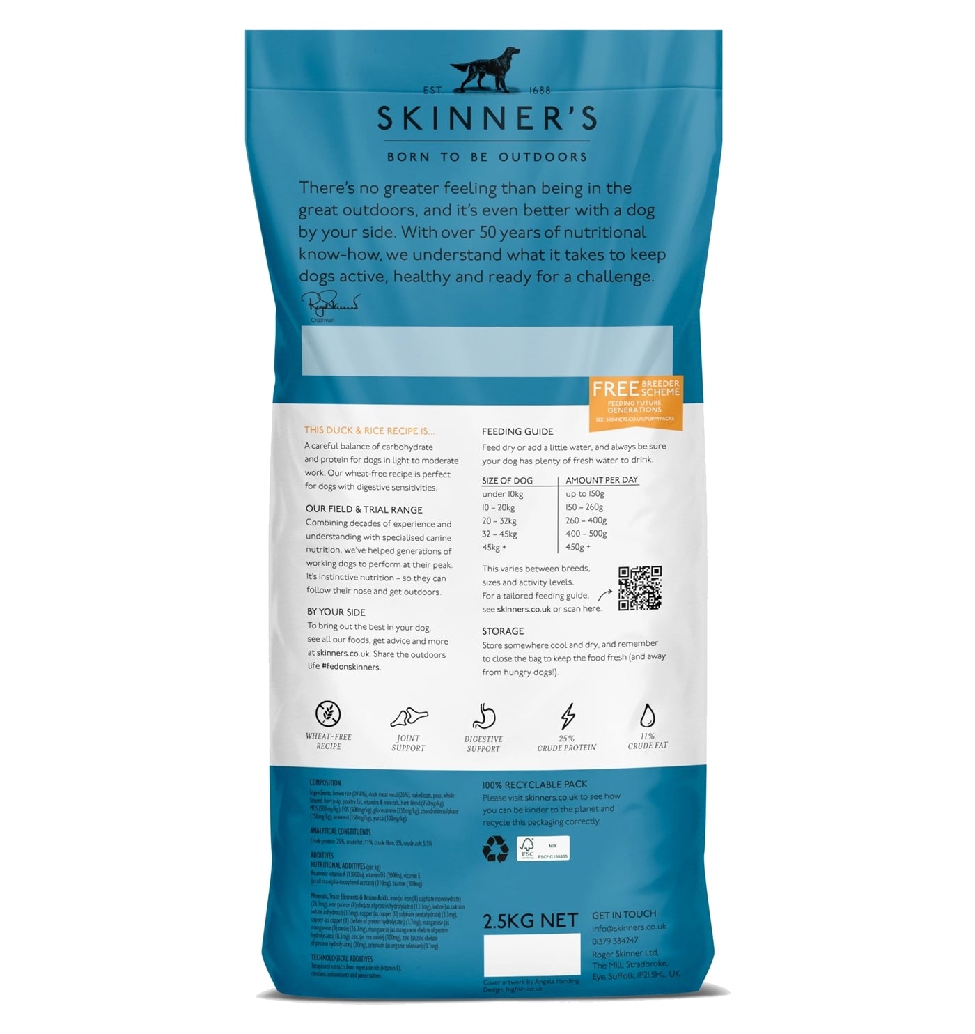 Skinner's - Field & Trial Duck & Rice - *VAT Free* - Buy Online SPR Centre UK