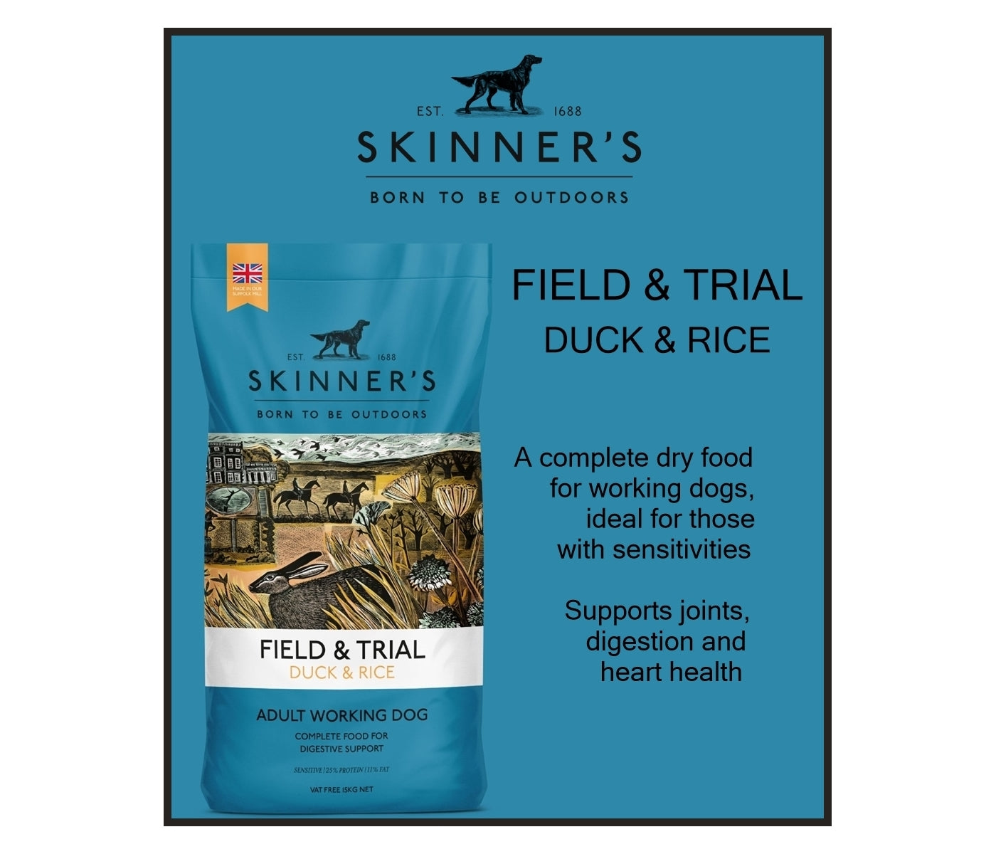 Skinner's - Field & Trial Duck & Rice - *VAT Free* - Buy Online SPR Centre UK