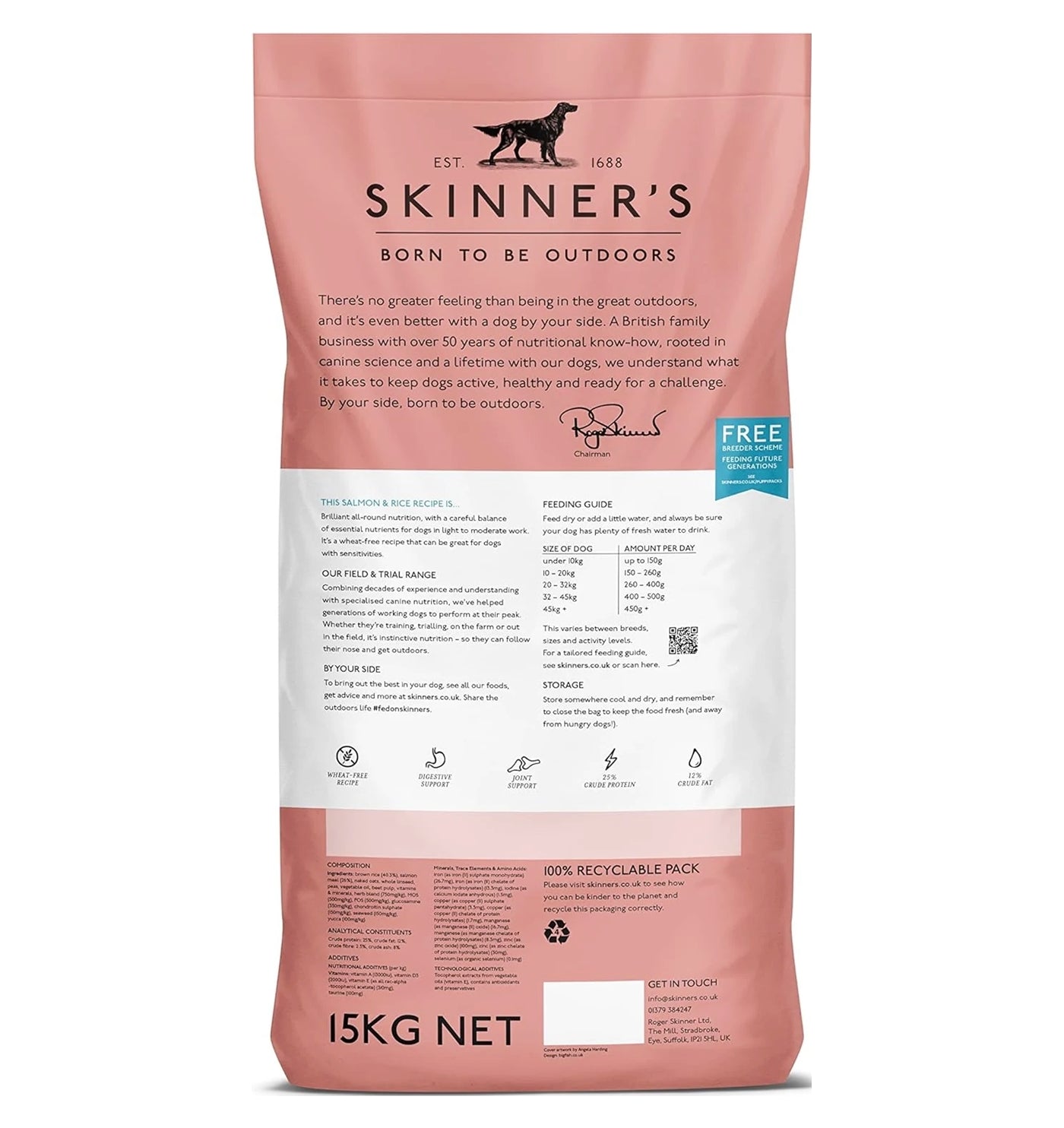 Skinner's - Field & Trial Salmon & Rice _*VAT FREE* - Buy Online SPR Centre UK