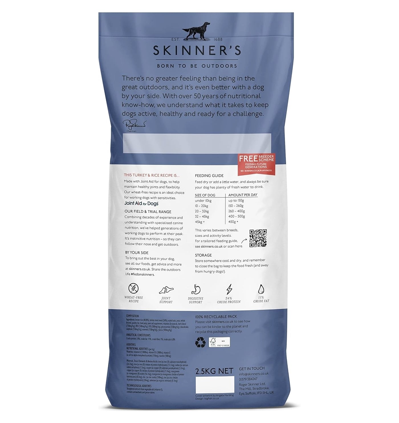Skinner's - Field & Trial Turkey & Rice - *VAT Free* - Buy Online SPR Centre UK