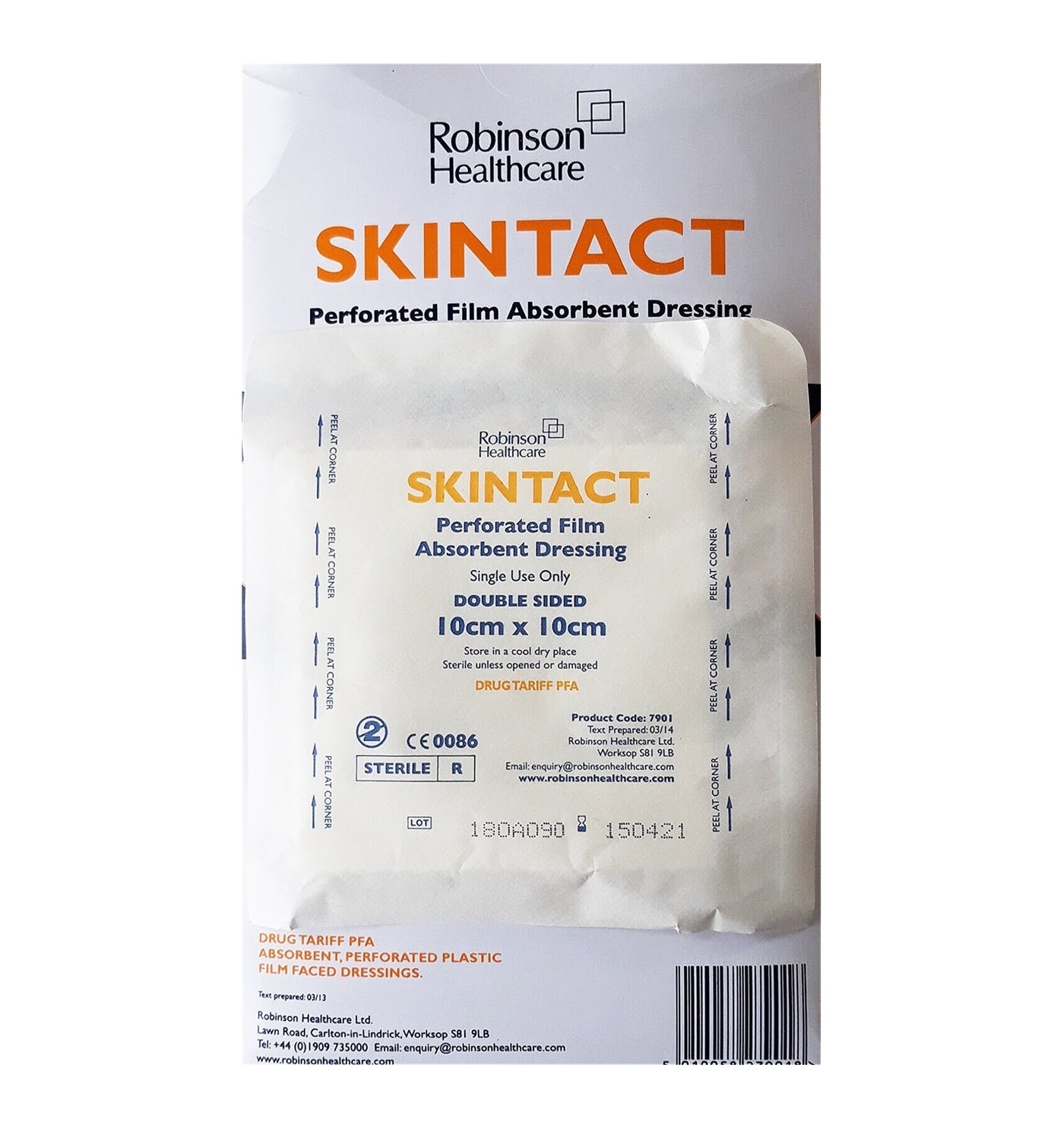 Skintact - Perforated Film Absorbent Dressing (10 x 10cm)