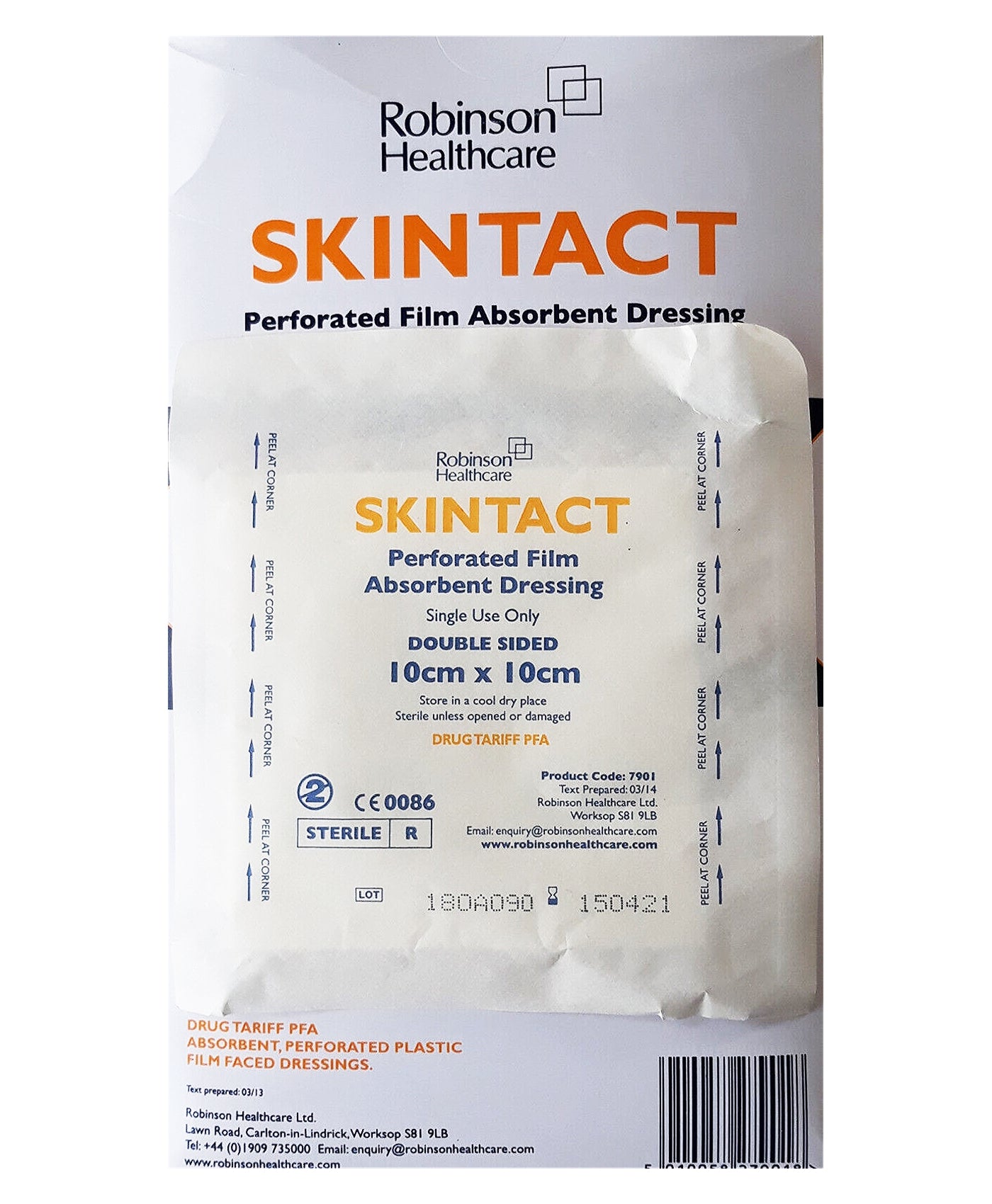 Skintact Perforated Film Absorbent Dressing (10 x 10cm) - Buy Online SPR Centre UK