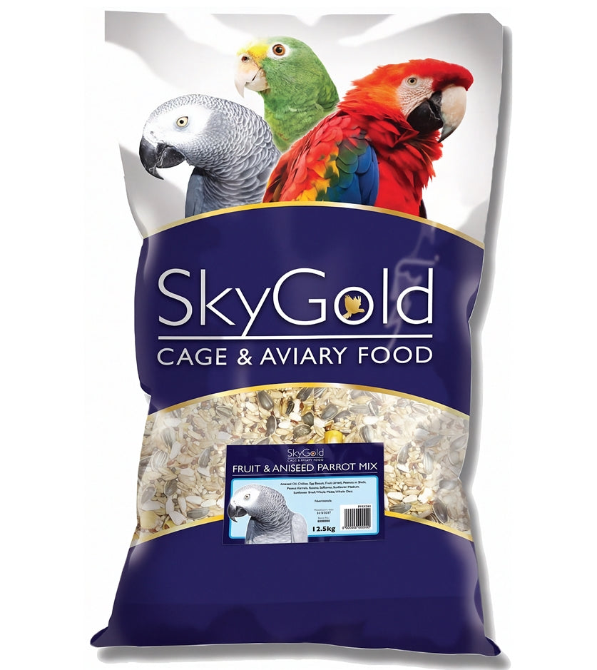 SkyGold - Fruit & Aniseed Parrot Mix 12.5kg - Buy Online SPR Centre UK