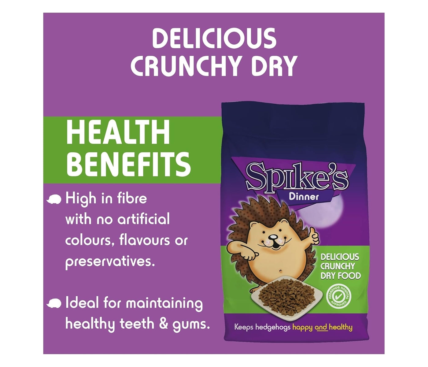 Spike's - Crunchy Dry Hedgehog Food 650g - Buy Online SPR Centre UK