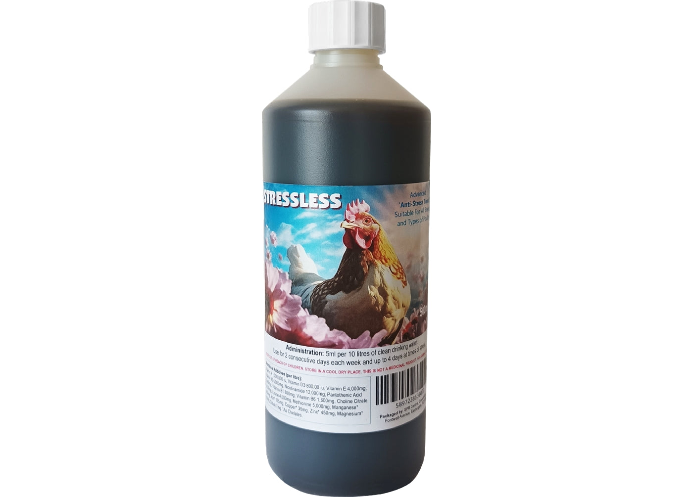 Stressless Poultry Tonic | Anti-Stress Chicken Supplement - Buy Online SPR Centre UK