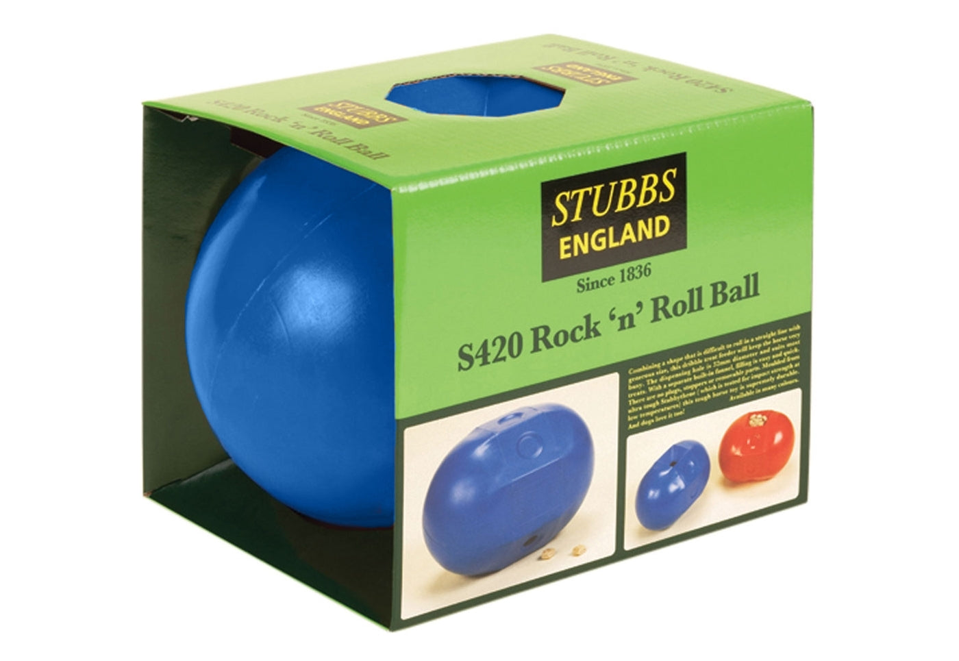 Stubbs Rock ’n’ Roll Ball (Blue) | Horse Treat Toy - Buy Online SPR Centre UK