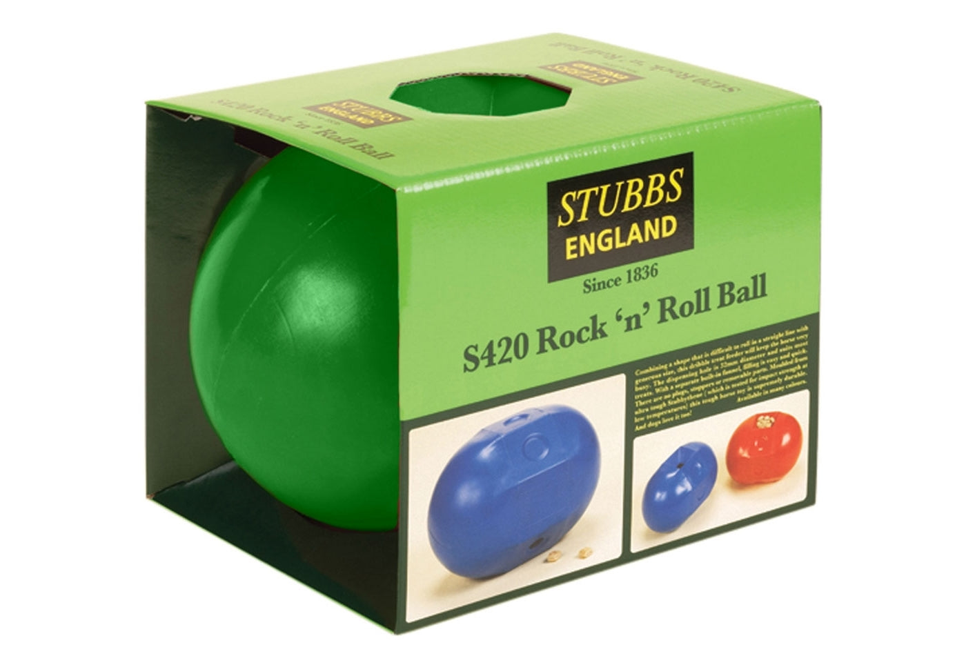 Stubbs Rock ’n’ Roll Ball (Green) | Horse Treat Toy - Buy Online SPR Centre UK