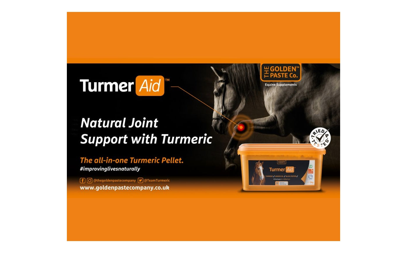 The Golden Paste Company - TurmerAid 2kg | Horse Care - Buy Online SPR Centre UK