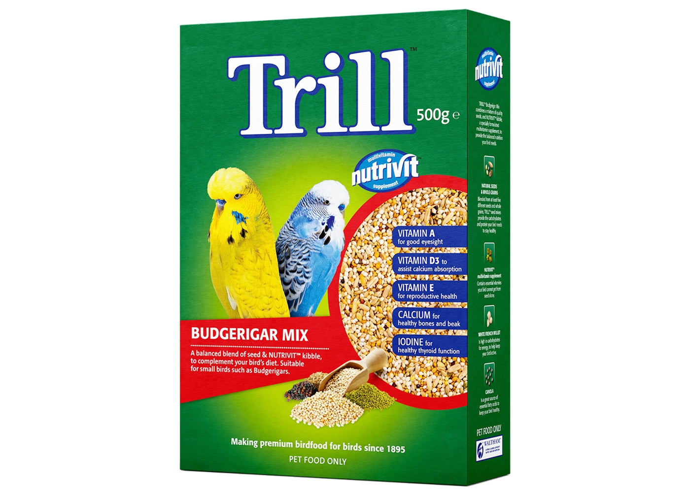 Trill - Budgerigar Mix - 500g - Buy Online SPR Centre UK