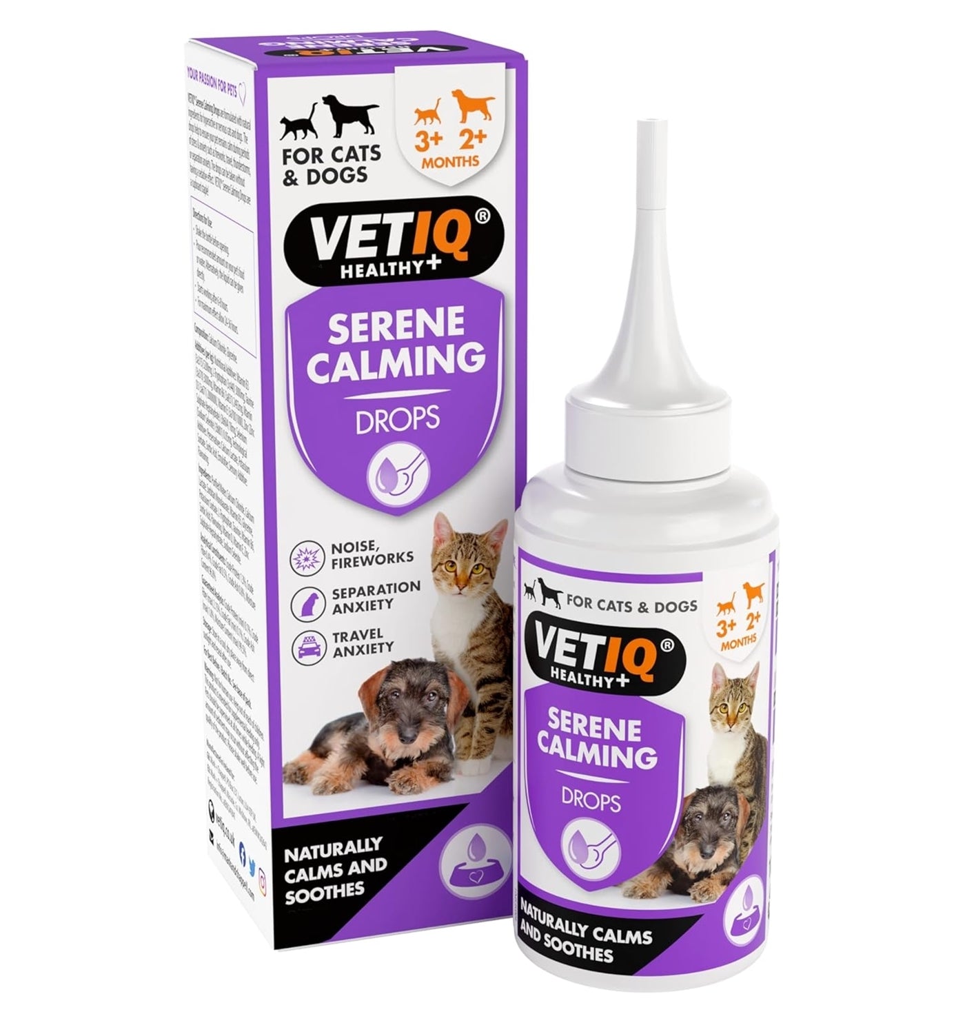 VETIQ - Serene Calming Drops for Cats & Dogs - Buy Online SPR Centre UK