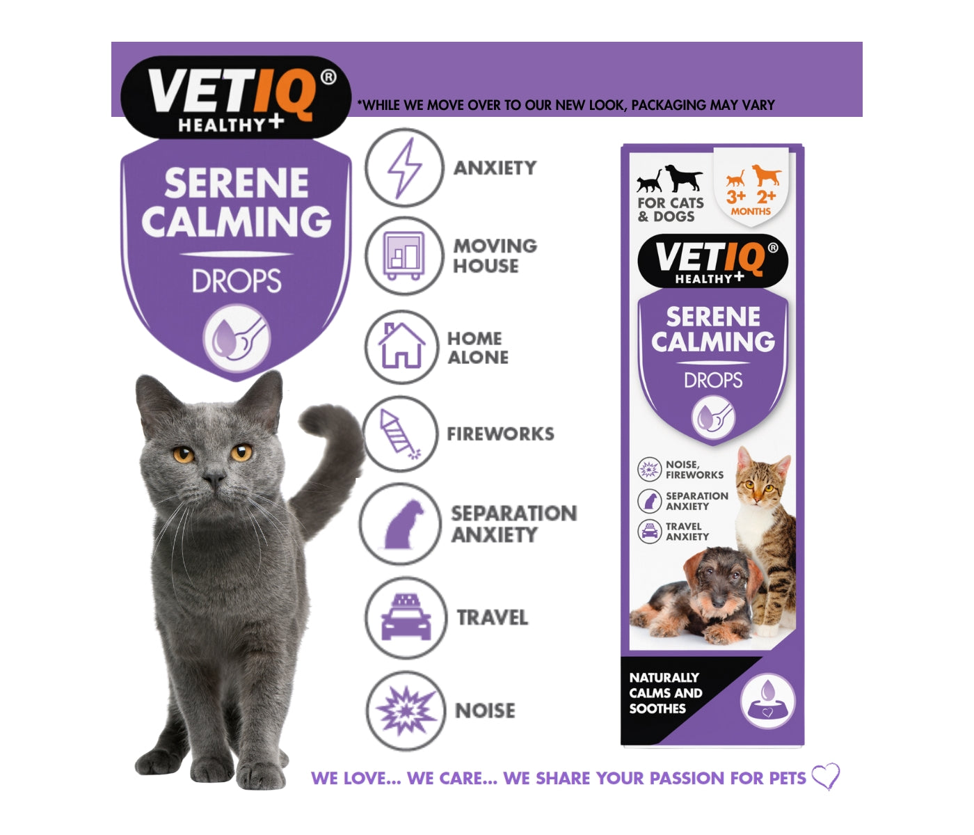 VETIQ - Serene Calming Drops for Cats & Dogs - Buy Online SPR Centre UK