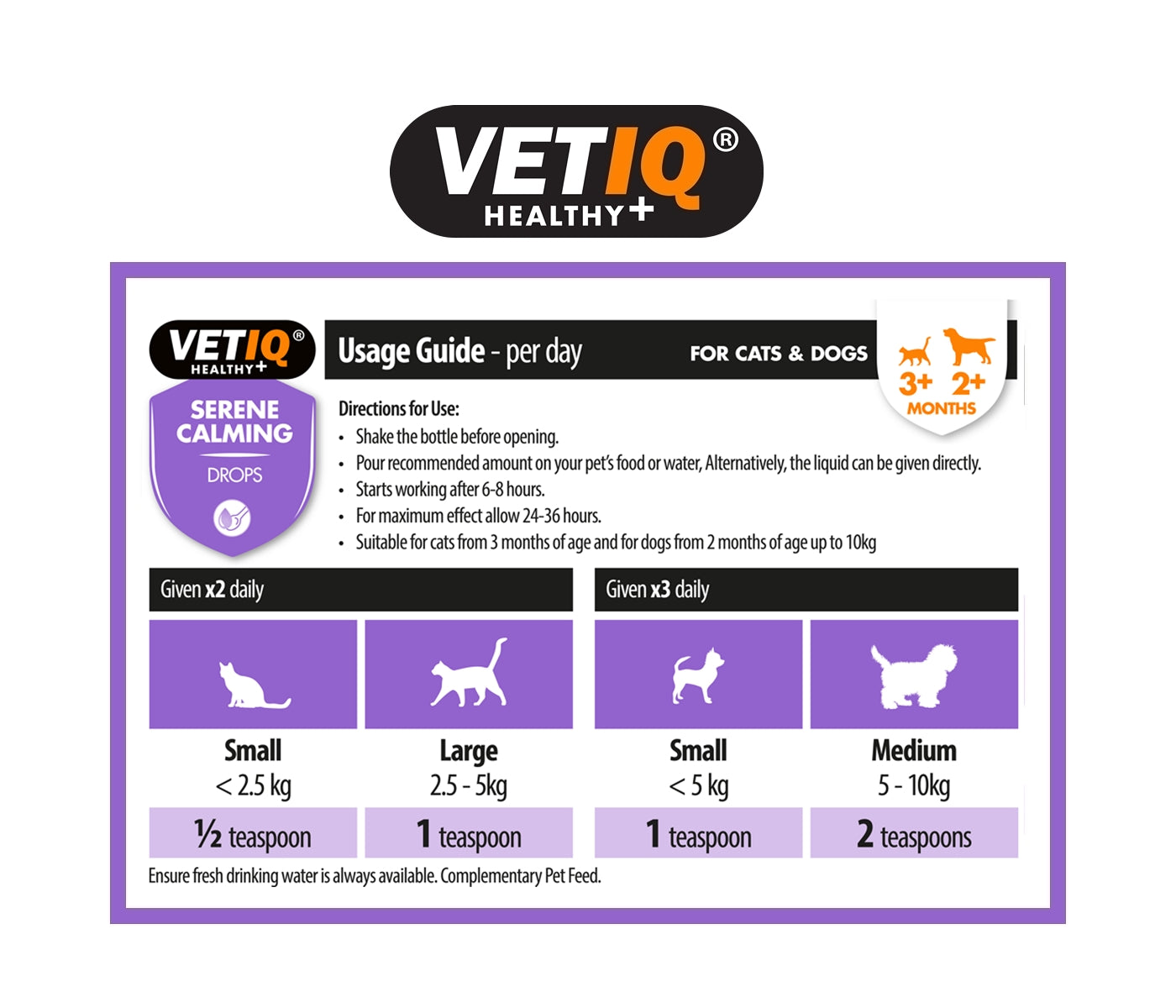 VETIQ - Serene Calming Drops for Cats & Dogs - Buy Online SPR Centre UK