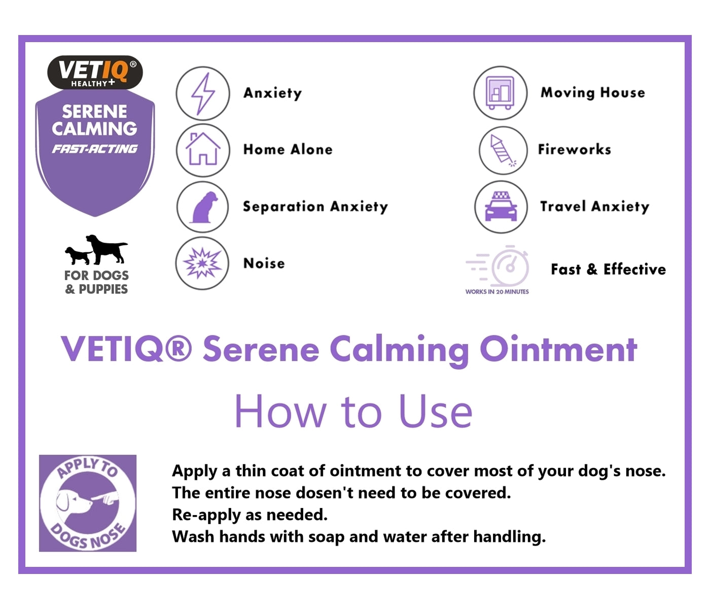 VETIQ - Serene Calming Ointment for Dogs - Buy Online SPR Centre UK