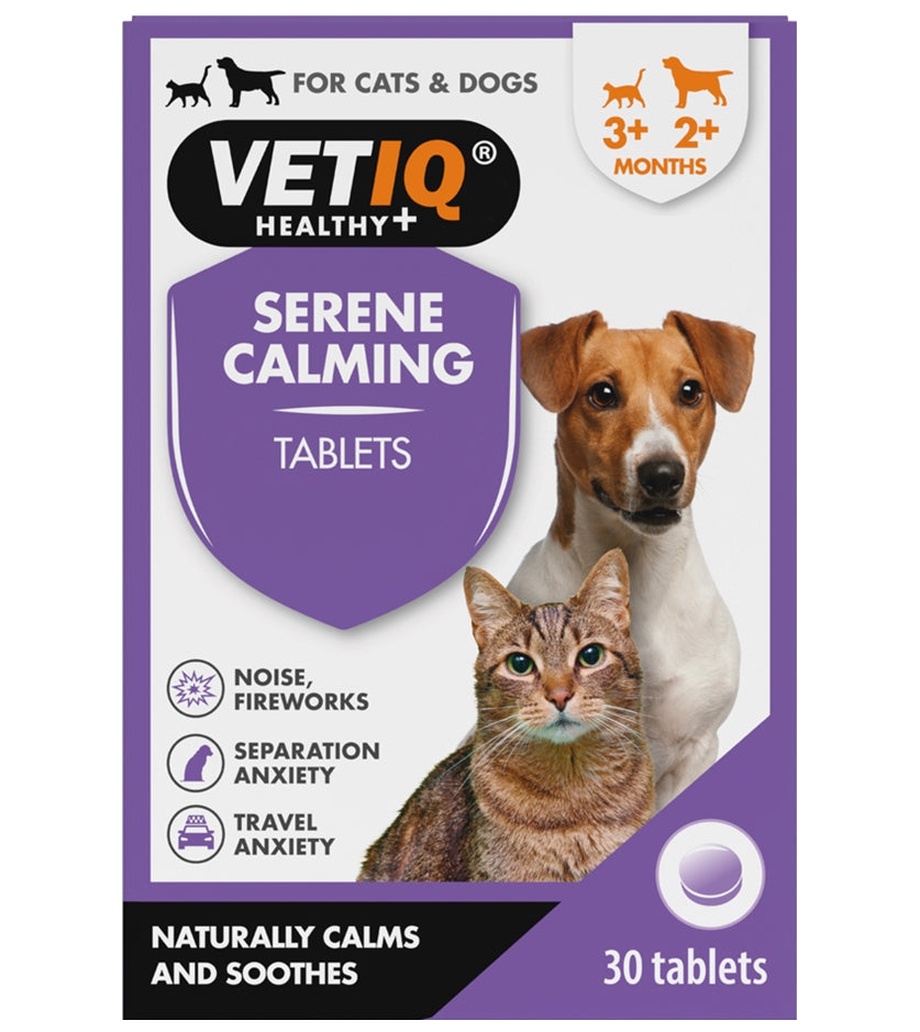 VETIQ - Serene Calming Tablets for Cats & Dogs - 30 tablets - Buy Online SPR Centre UK
