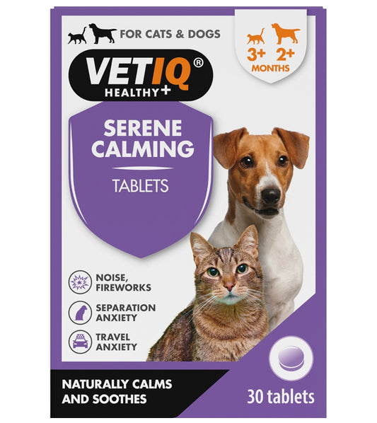 VETIQ - Serene Calming Tablets for Cats & Dogs - 30 tablets - Buy Online SPR Centre UK