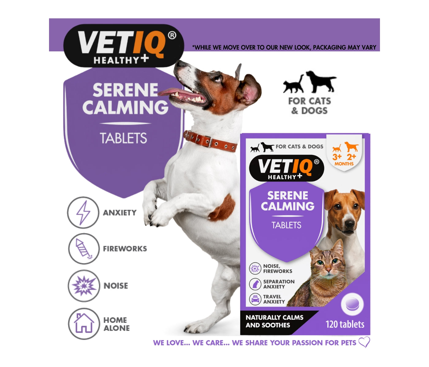 VETIQ - Serene Calming Tablets for Cats & Dogs - 120 tablets - Buy Online SPR Centre UK